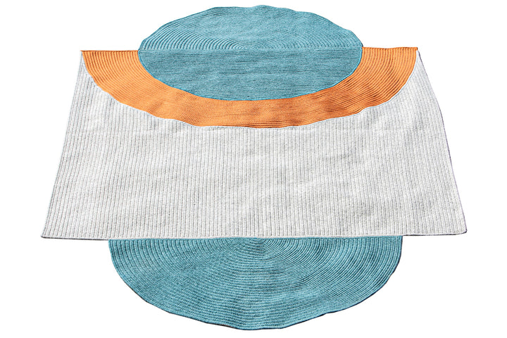 Navagio Wool Rug – Celestial Geometry Meets Earthly Texture